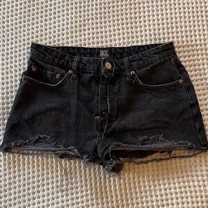 BDG Black Distressed Jean Shorts